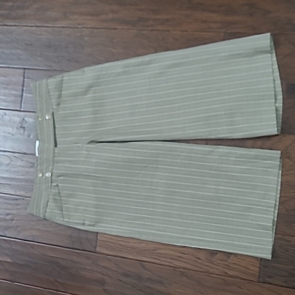 The Limited Tan Striped Wool Blend The Perfect Travel Suit Drew Fit Capri Pants - Picture 1 of 9